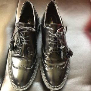 Oxford Zara black faux leather shoes 👞